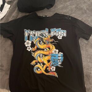 Womans graphic T black with dragon print size:M